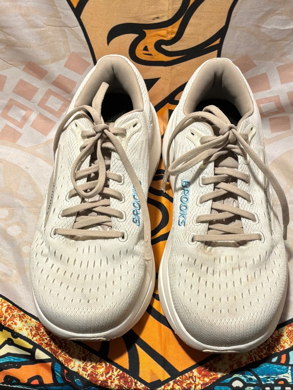 Brooks Ghost Max 3 Running Shoes | White Blue | Size 9.5 Extra Wide